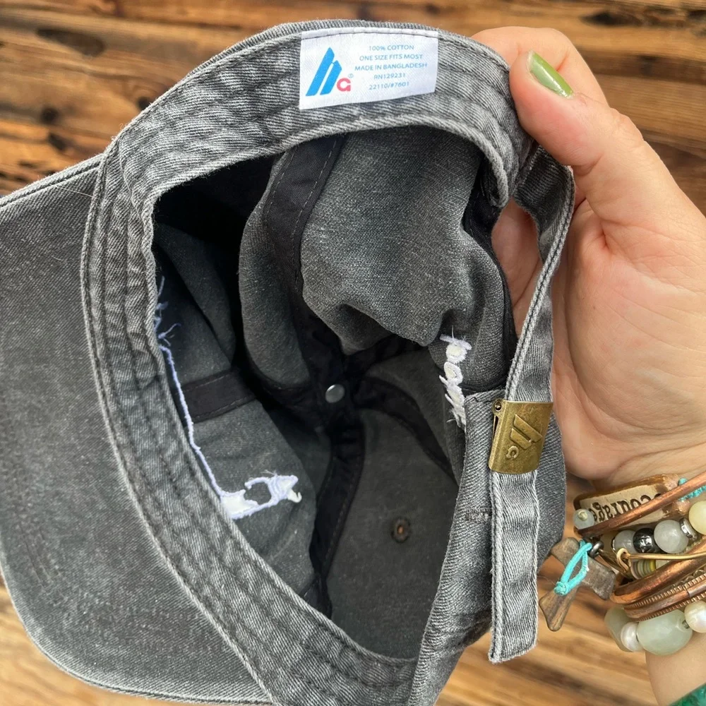 BOBBIE | Gray Adjustable Hat - Picture 3 of 4